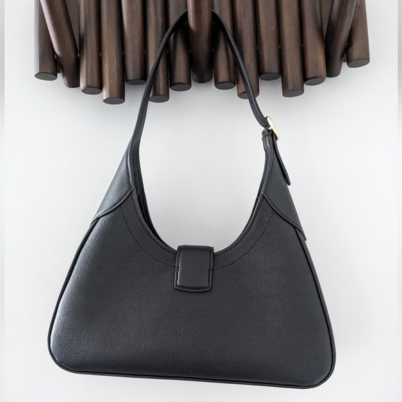 Kate spade Gold and Black Shoulder Bag with Hobo Shape and Metallic Clasp - NWOT - Picture 2 of 12